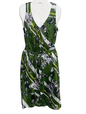Talbots Dress Size 8 Silk Midi Floral Butterfly Fairy Goblin Gremlincore Grunge